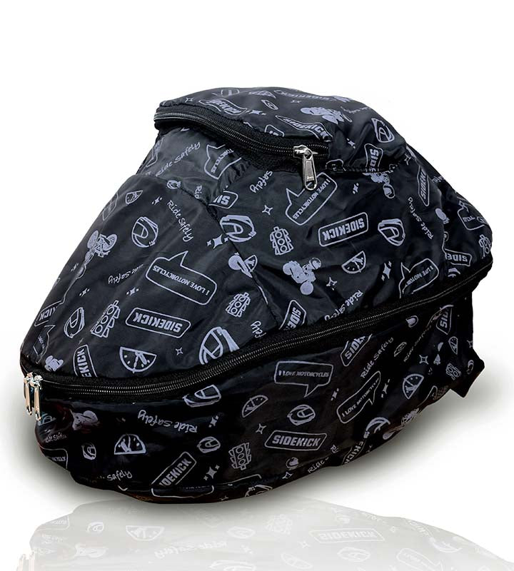 Guardian Gears Sidekick foldable waterproof helmet bag for full-face motorcycle helmet