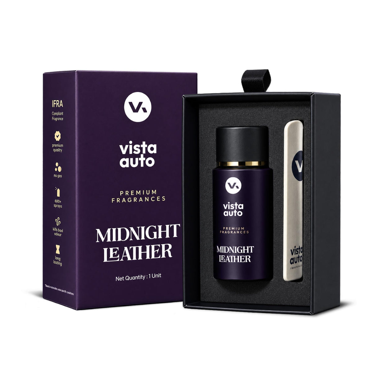 Vista Midnight Leather Car Perfume 50 ml