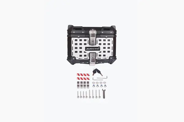 JB RACING TOP BOX 3D MESH 45L BLACK WITH BACK REST PAD