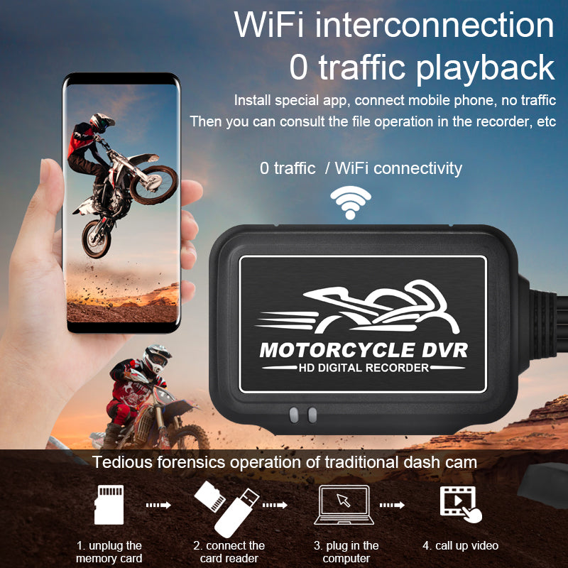 LBC MOTO SE3 motorcycle dash cam dual camera setup