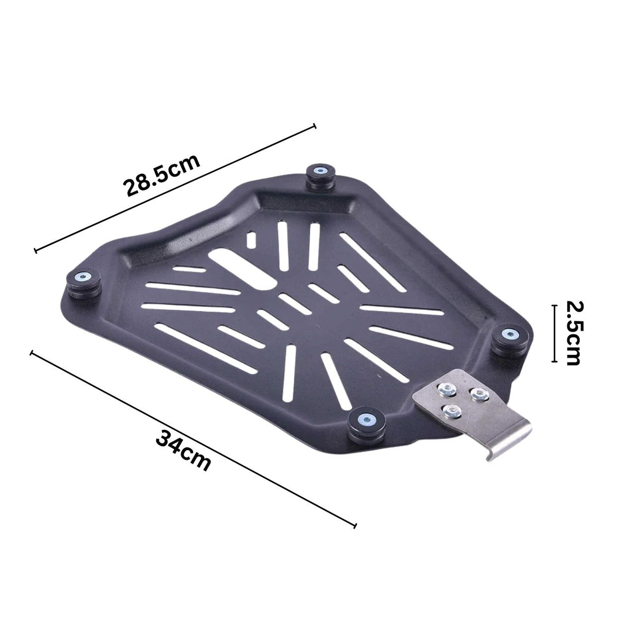 LGP Universal 55L Top Box Carrier Plate Black Metal