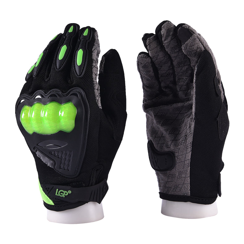LGP Riding Gloves 035 black full finger biker gloves