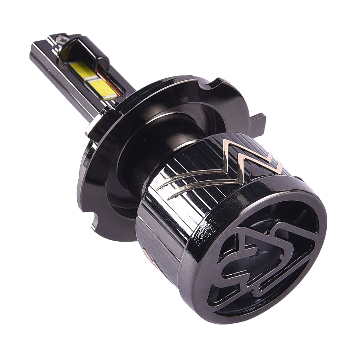 H4 LED Headlight Bulb 200W 20000LM installed in car headlamp