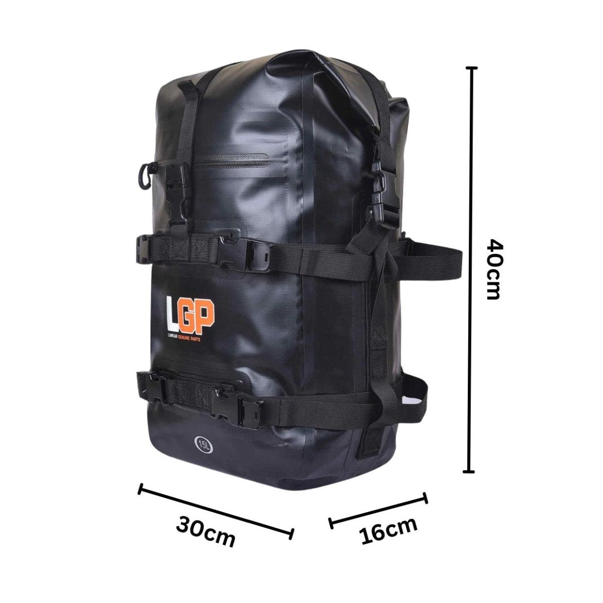 LGP 15L motorcycle bumper bag TPU black
