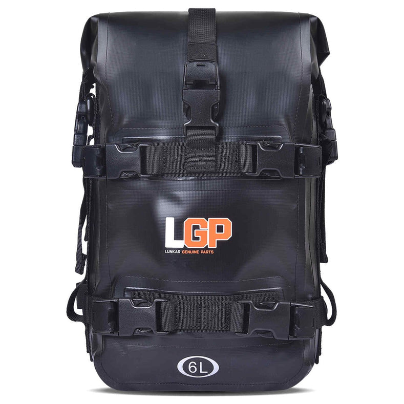 LGP 6L motorcycle crash bar side bag mounted on crash bar