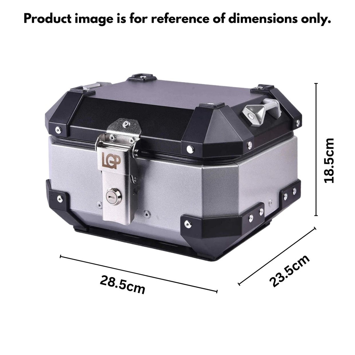 LGP 10L aluminum motorcycle top box black variant