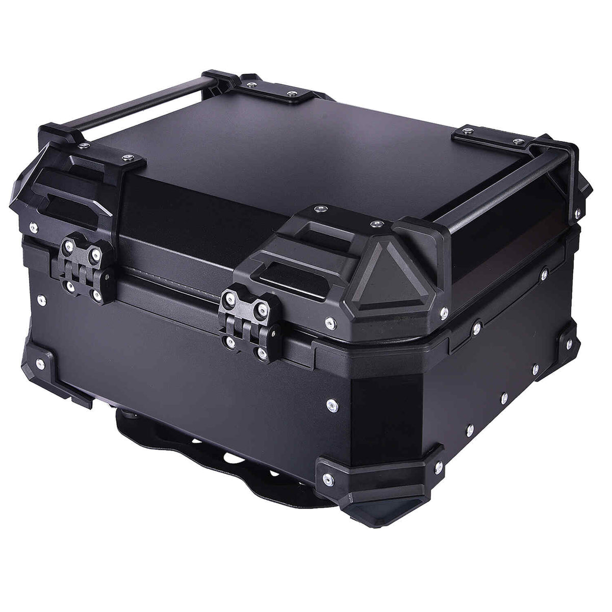LGP 25L motorcycle top box silver variant installed on bike
