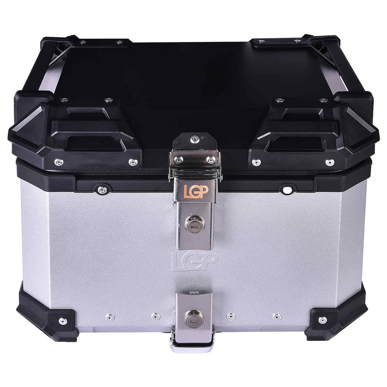 LGP 36L motorcycle top box with backrest silver variant