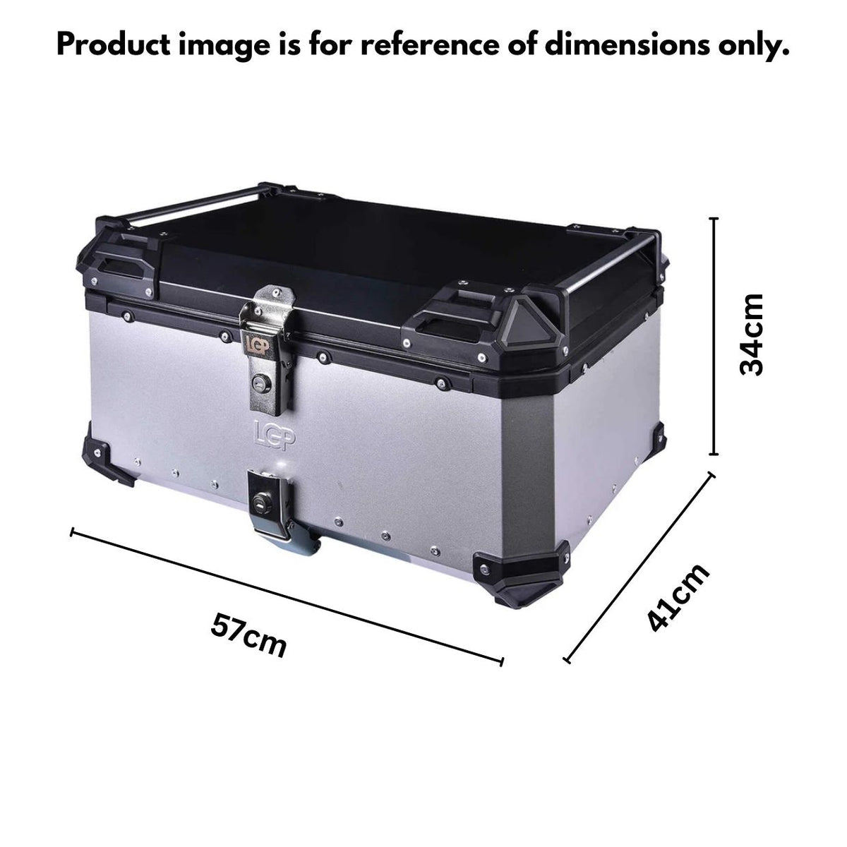 LGP 65L Type X motorcycle top box black aluminum