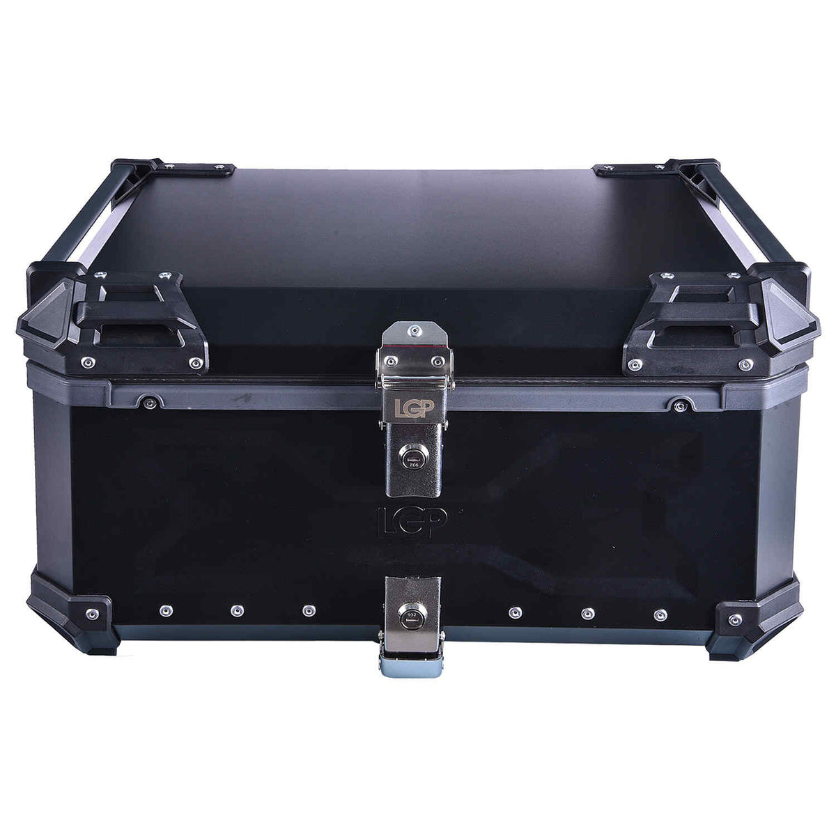 LGP 80L Type X motorcycle top box black aluminum heavy duty