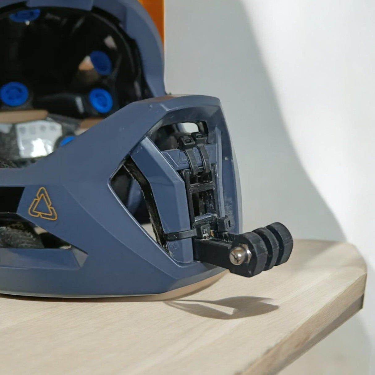 Leatt Enduro 3.0 helmet chin mount installed for GoPro trail riding footage
