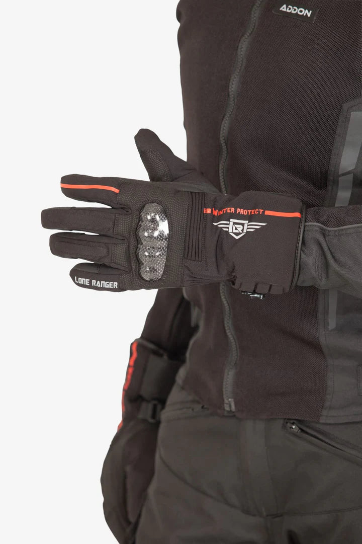 Lone Ranger Dryd V2 Waterproof Riding Gloves Black – Motorcycle Gloves with Knuckle Protection