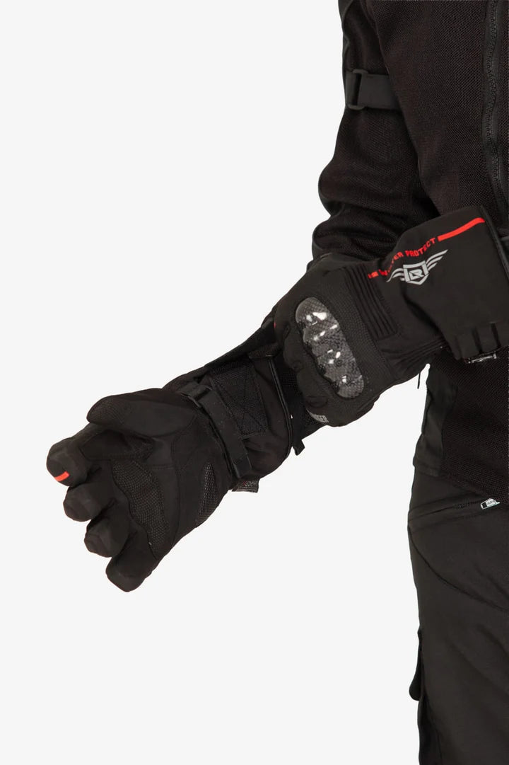 Lone Ranger Dryd V2 Waterproof Riding Gloves Black – Motorcycle Gloves with Knuckle Protection
