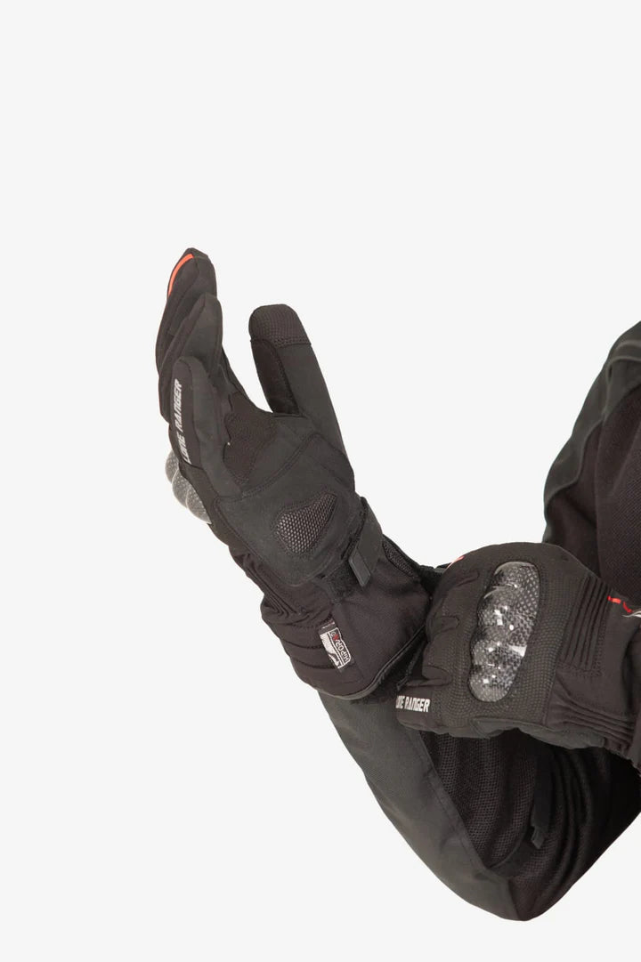 Lone Ranger Dryd V2 Waterproof Riding Gloves Black – Motorcycle Gloves with Knuckle Protection