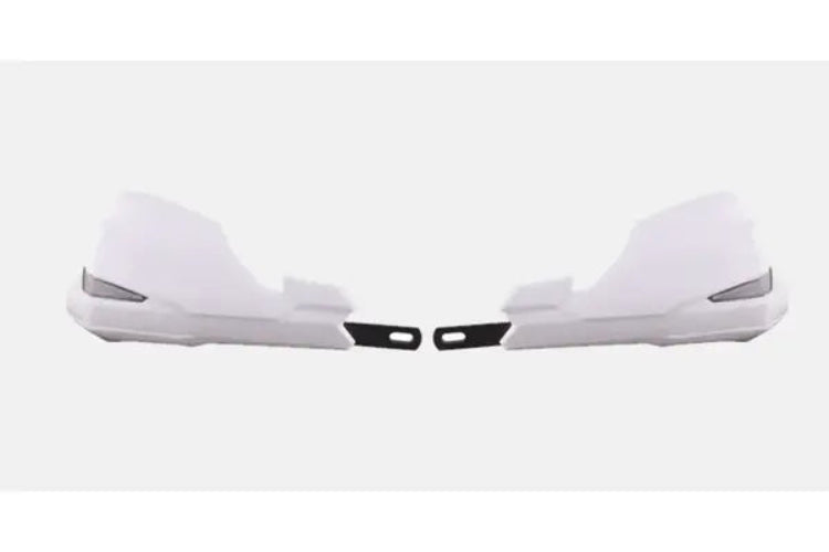 MX Handguard with Blue DRL motocross style motorcycle hand guards for off-road and adventure bikes