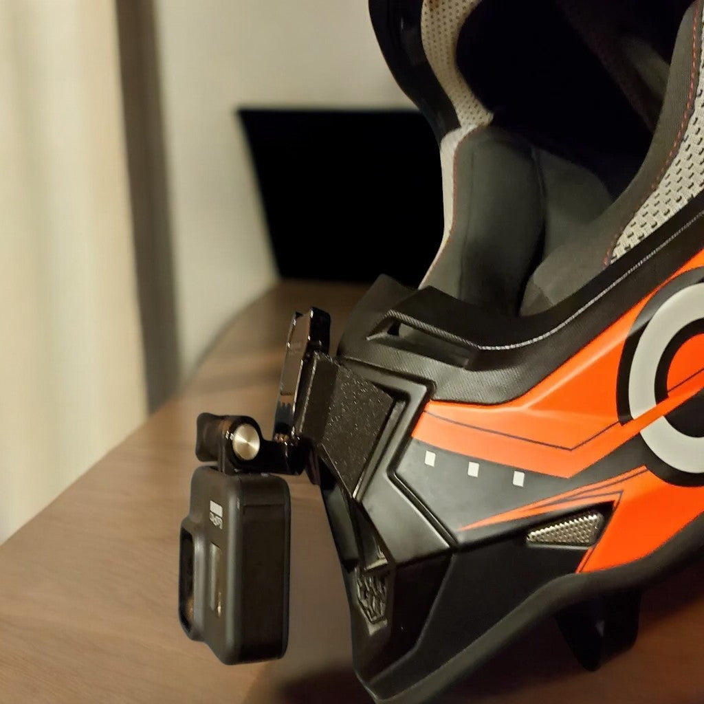 O’Neal 2 SRS helmet chin mount installed with GoPro camera