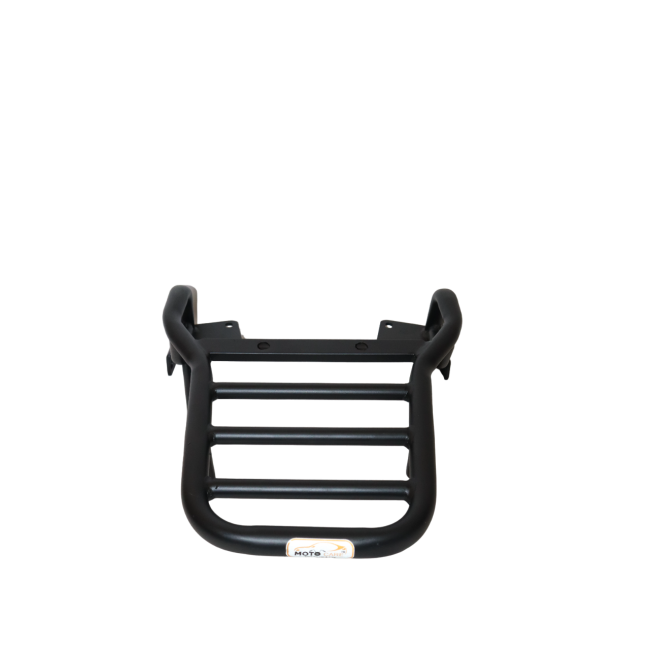 MotoCare pipe carrier installed on Hero Xpulse motorcycle used for luggage transport during touring and adventure rides