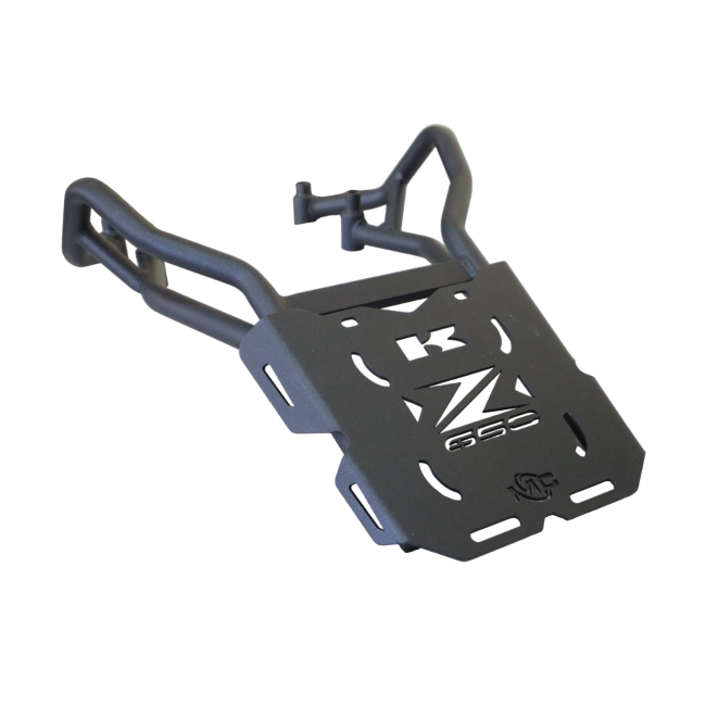 Motocare Kawasaki Z650 pipe carrier with plate rear luggage rack heavy-duty touring motorcycle accessory