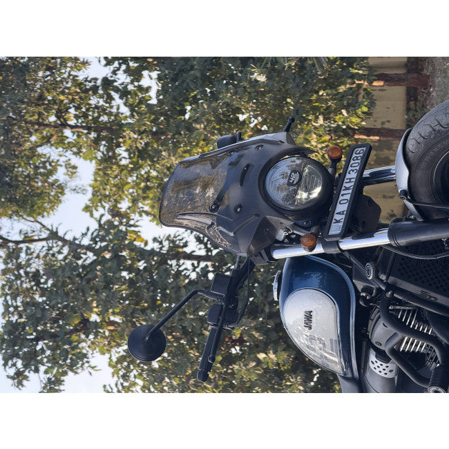MotoCare polycarbonate windshield visor for Jawa 42 FJ bike