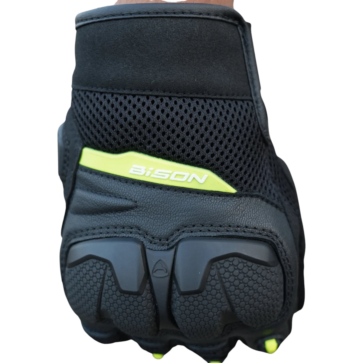 Bison ProGear Raptor black-neon motorcycle riding gloves