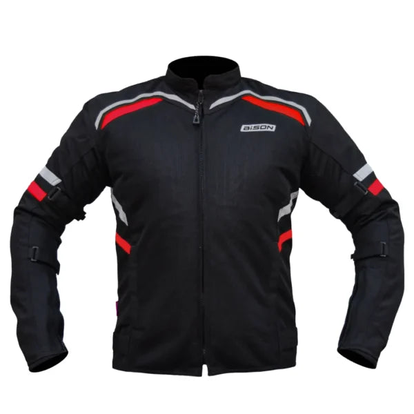 Bison ProGear Raptor V2 riding jacket black red