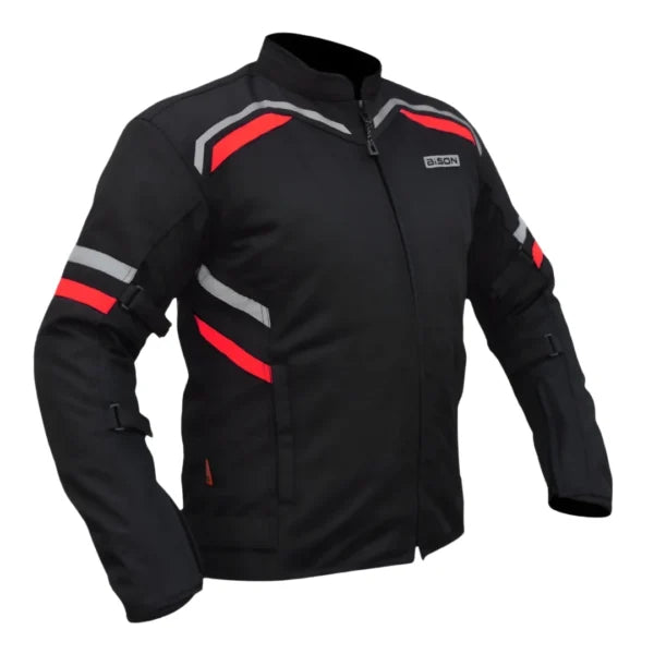 Bison ProGear Raptor V2 riding jacket black red