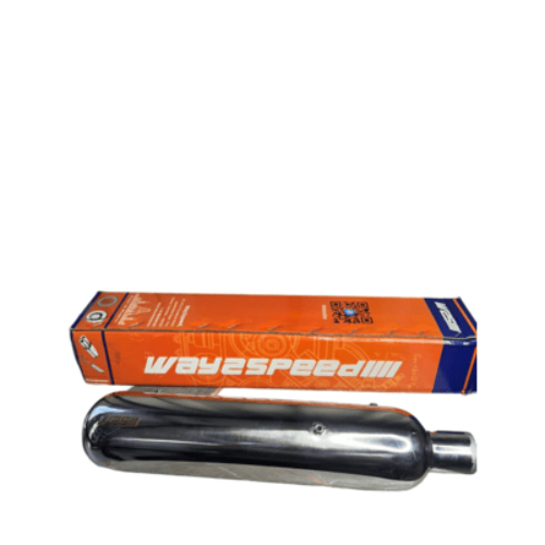 Way2Speed Gunner Performance Exhaust (Gloss Finish) for Royal Enfield Meteor 350 – SS316 Deep Bass Free-Flow Silencer