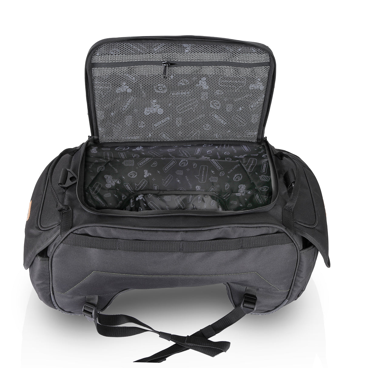 Guardian Gears SideKick 45L Motorcycle Tail Bag with waterproof inner dry bag and outer rain cover mounted on a motorcycle for touring