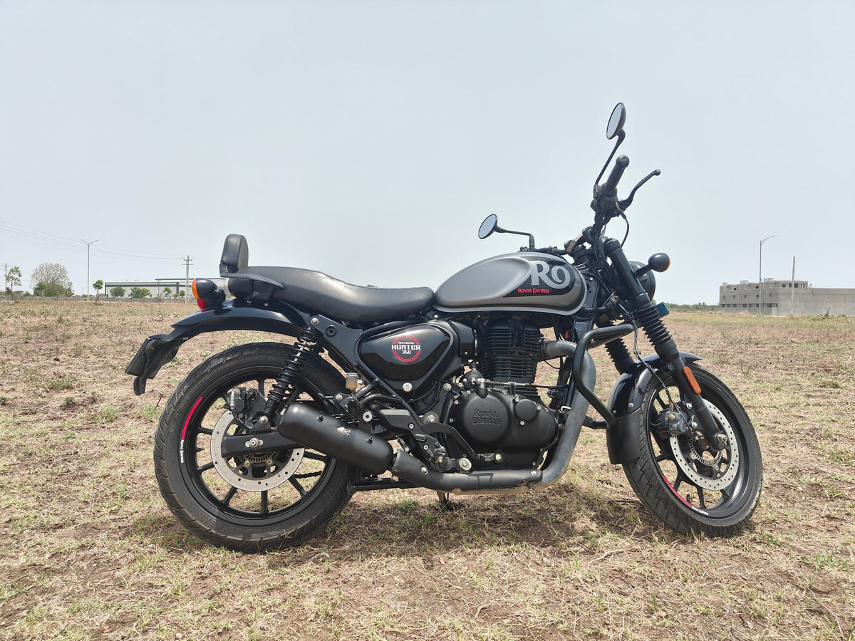 KP Racing Replica Exhaust SS304 Stainless Steel for Royal Enfield Hunter 350 with DB Killer Performance Silencer Lifetime Rust and Accidental Warranty