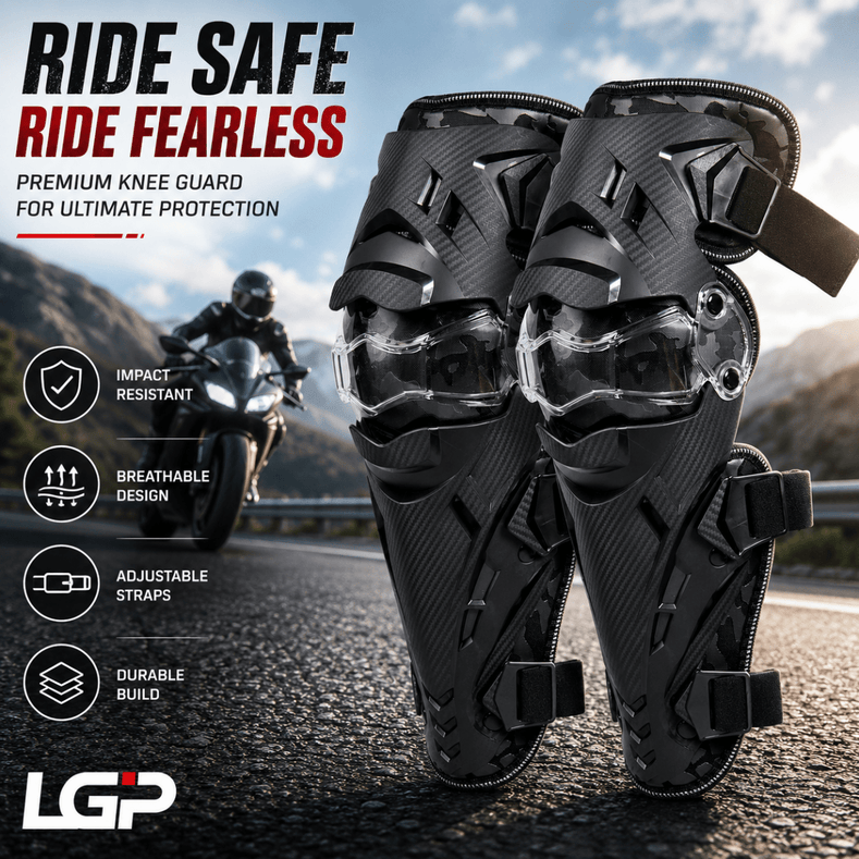 LGP motorcycle knee guards set of 2