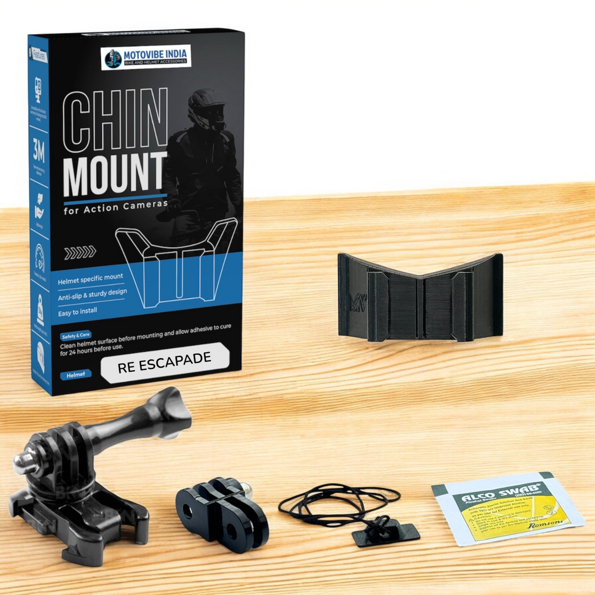 Royal Enfield Escapade helmet chin mount with GoPro camera
