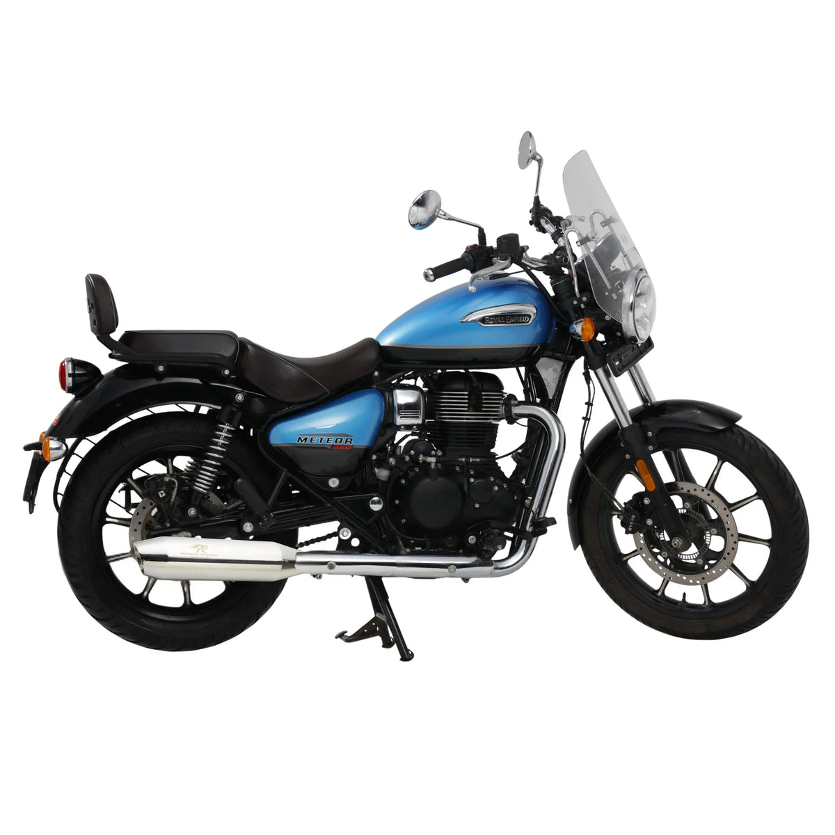 Red Rooster Rumbler Max Matte Exhaust for Royal Enfield Meteor 350 Performance Exhaust