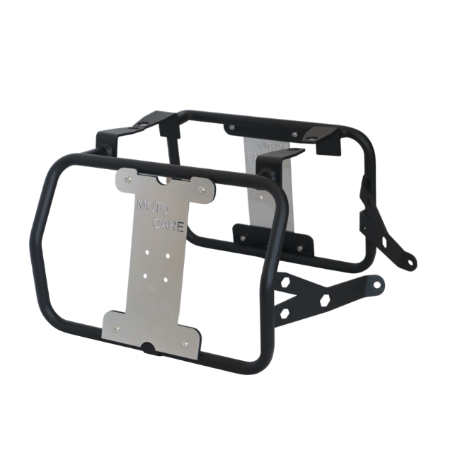 MotoCare saddle stay with plate BMW F850 GS black installed
