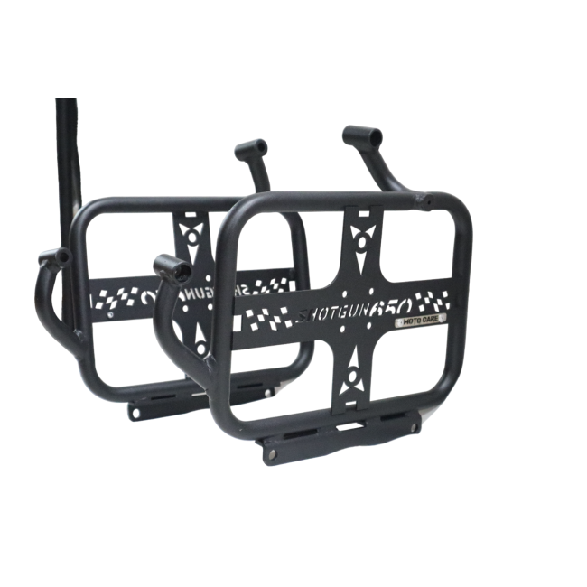 MotoCare saddle stay with plate Shotgun 650 installed