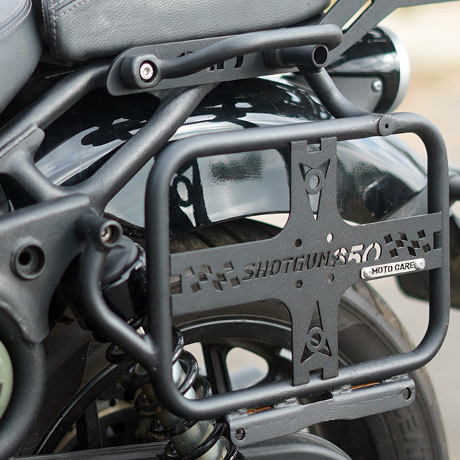 MotoCare saddle stay with plate Shotgun 650 installed