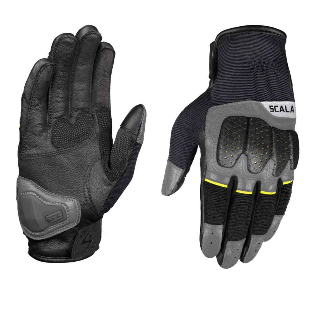 Scala Speed-2 black genuine leather motorcycle riding gloves