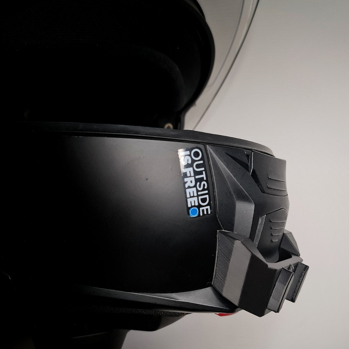 SCHUBERTH E2 adventure helmet chin mount with GoPro installed