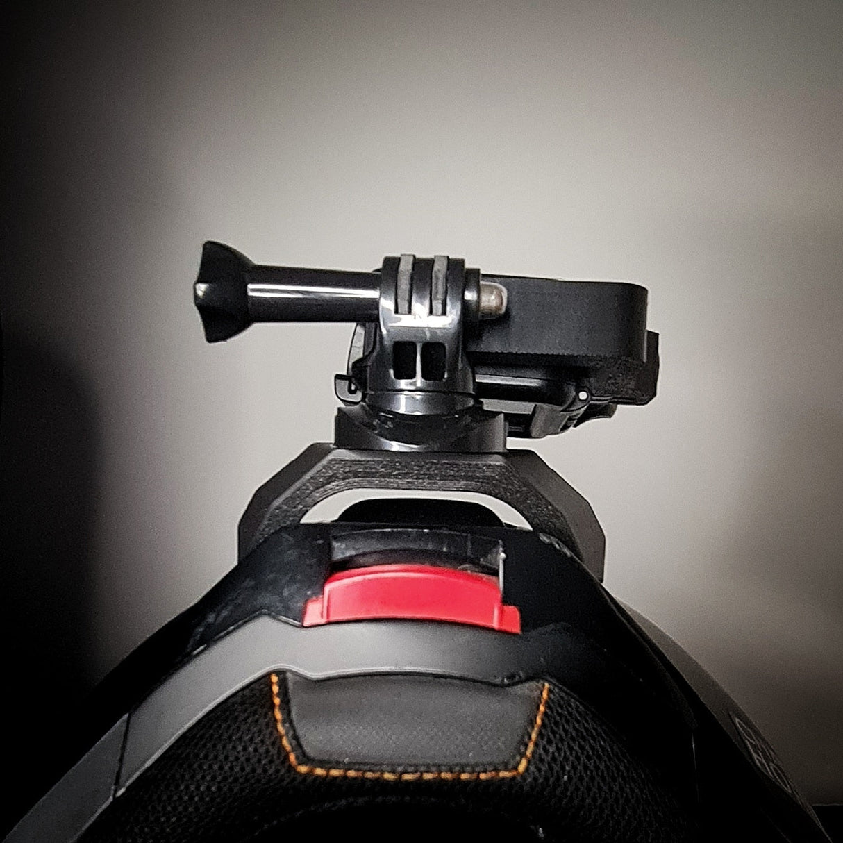 SCHUBERTH E2 adventure helmet chin mount with GoPro installed