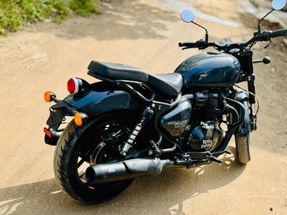 KP Racing Bassmaster Stage 2 Combo Matte Black SS304 Exhaust Kit for Royal Enfield Shotgun 650 with Air Filter Stage Plate and Iridium Spark Plugs Dyno Tested