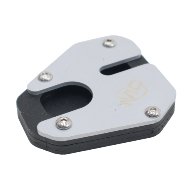 MotoCare side stand extender installed on Hero XPulse 210 for improved parking stability