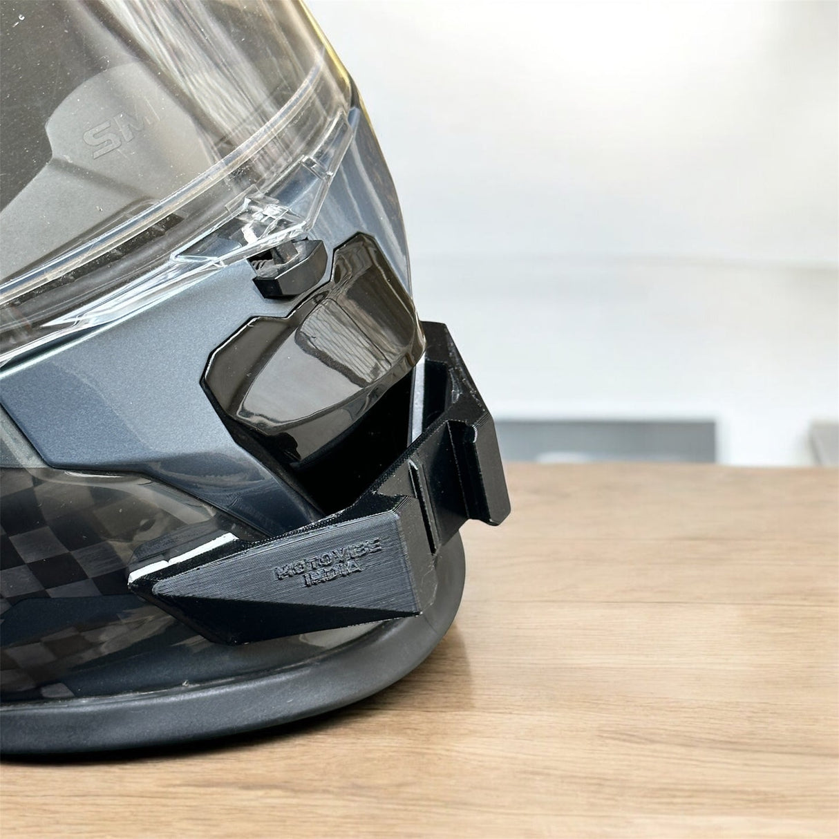 Steelbird SBA20 SBA11 helmet chin mount installed for GoPro Insta360 DJI POV motovlogging action camera setup on motorcycle helmet