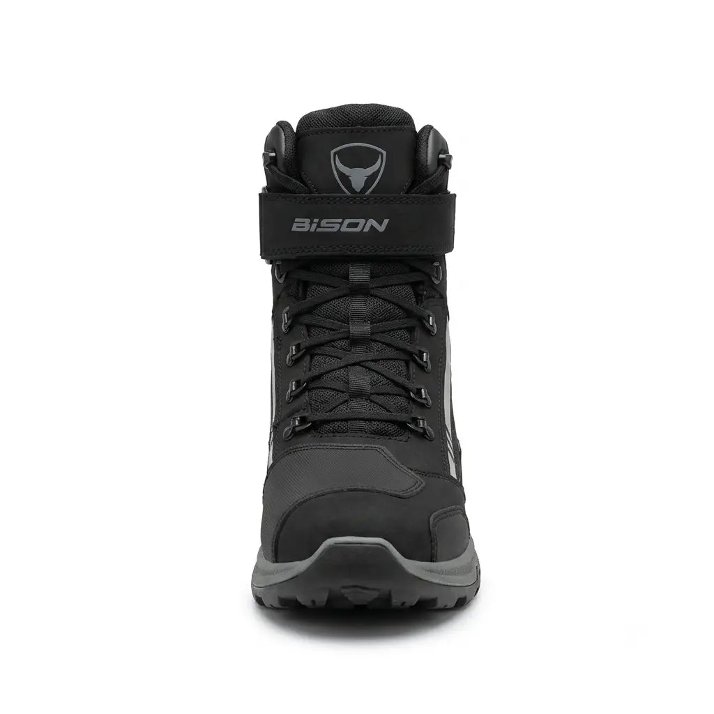 Bison ProGear Sonic black motorcycle riding and adventure boot