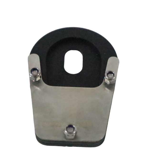 MotoCare side stand extender installed on Triumph Speed 400 for improved parking stability on uneven surfaces