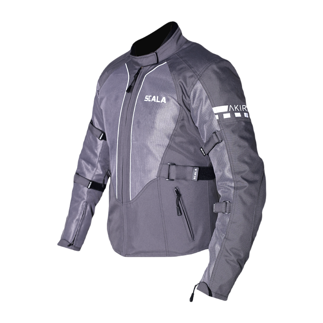 Scala Akira V2 women's motorcycle riding jacket in gray with CE Level 2 armour