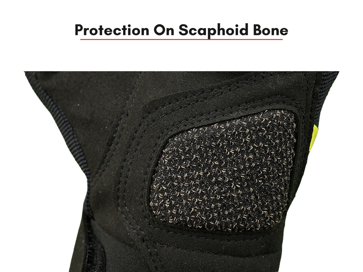 Scala Atlas black grey motorcycle riding gloves front view