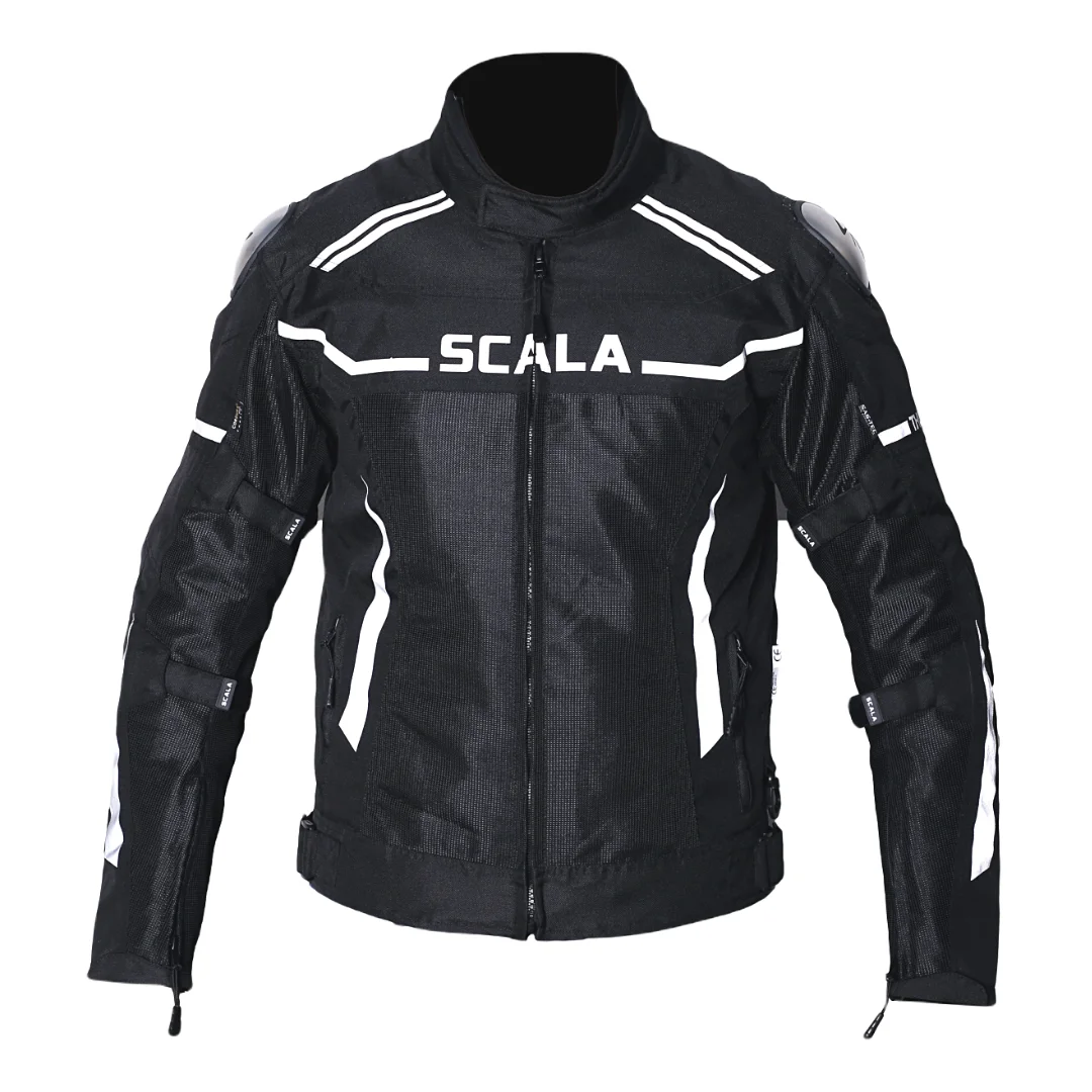 SCALA Thunder L2 Black Motorcycle Riding Jacket with CE Level 2 Armor