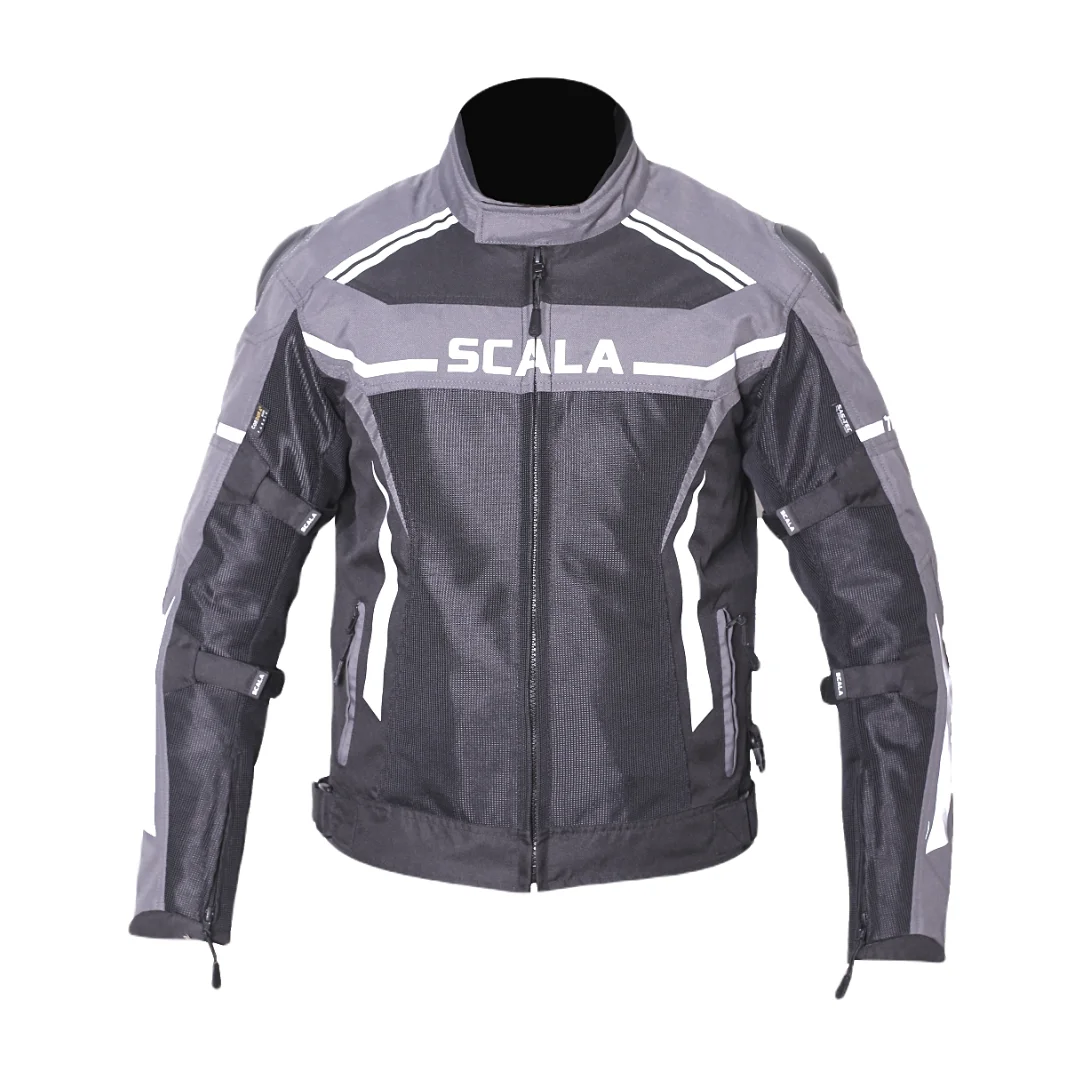 SCALA Thunder L2 Black Motorcycle Riding Jacket with CE Level 2 Armor