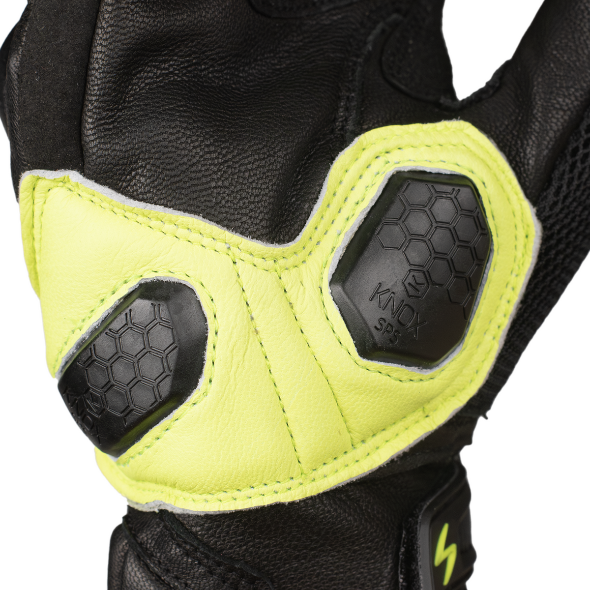 Scala Viper black neon genuine leather motorcycle riding gloves