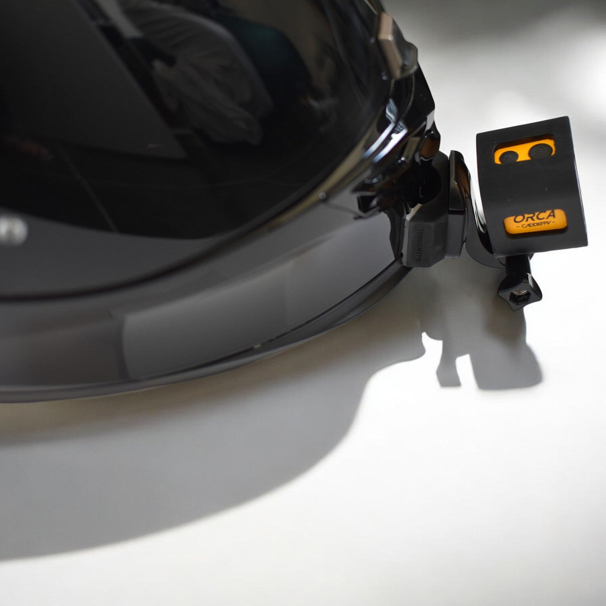Scorpion EXO-T520 helmet chin mount with GoPro installed