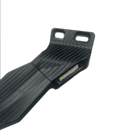 BSDDP Stealth Wing Mirror Pair with LED Turn Indicators Rotational Universal CNC Aluminium Motorcycle Mirrors